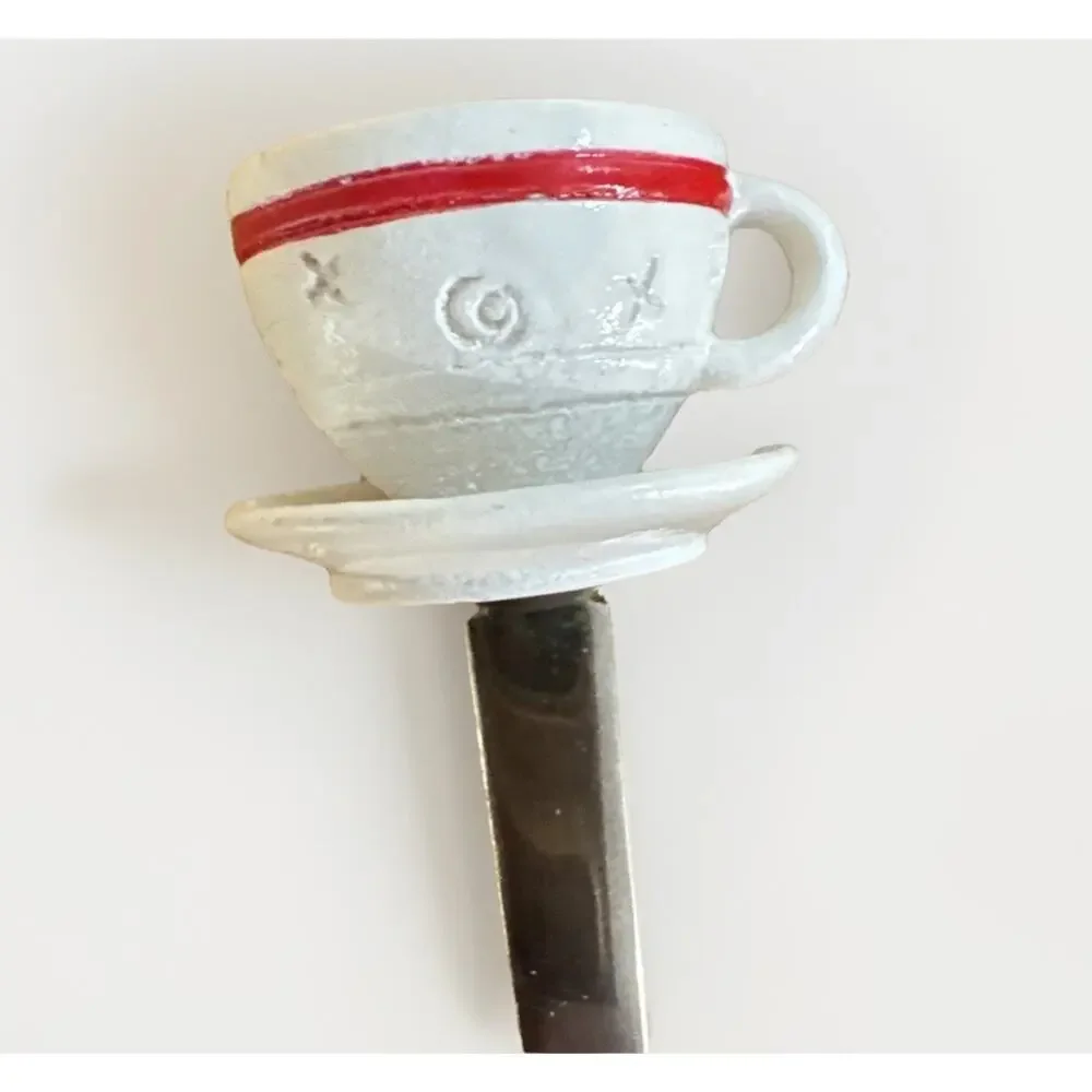 Coffee Themed Appetizer Forks Set Of 4 Cup Pour Over Grinder Latte